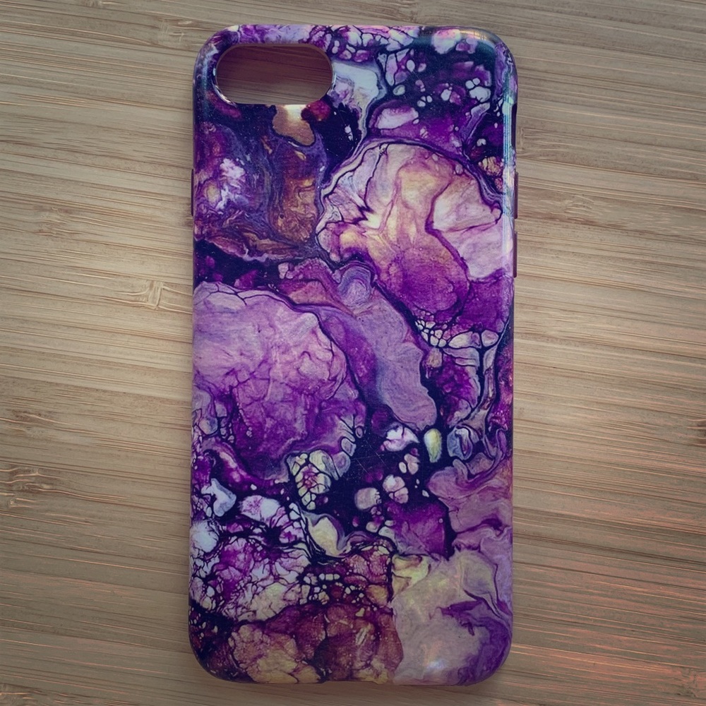 iPhone 7 Purple Marble Case by Velvet Caviar